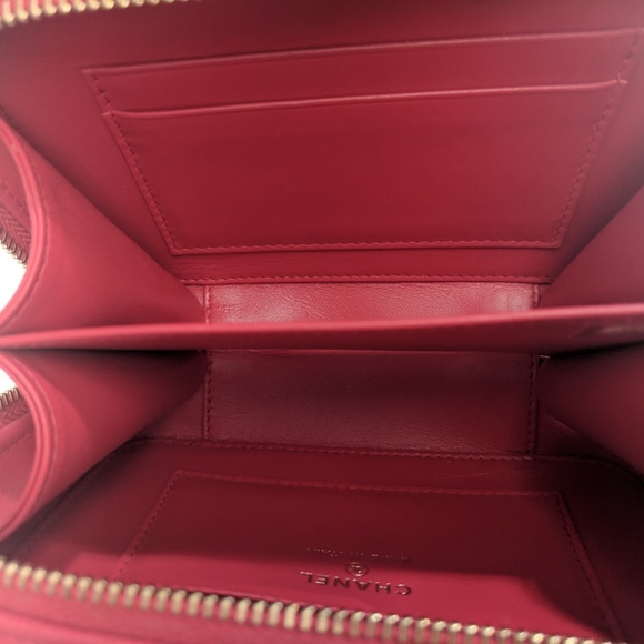 SOLD Chanel Red Filigree Vanity Mini Crossbody Bag - Picture 10 of 10